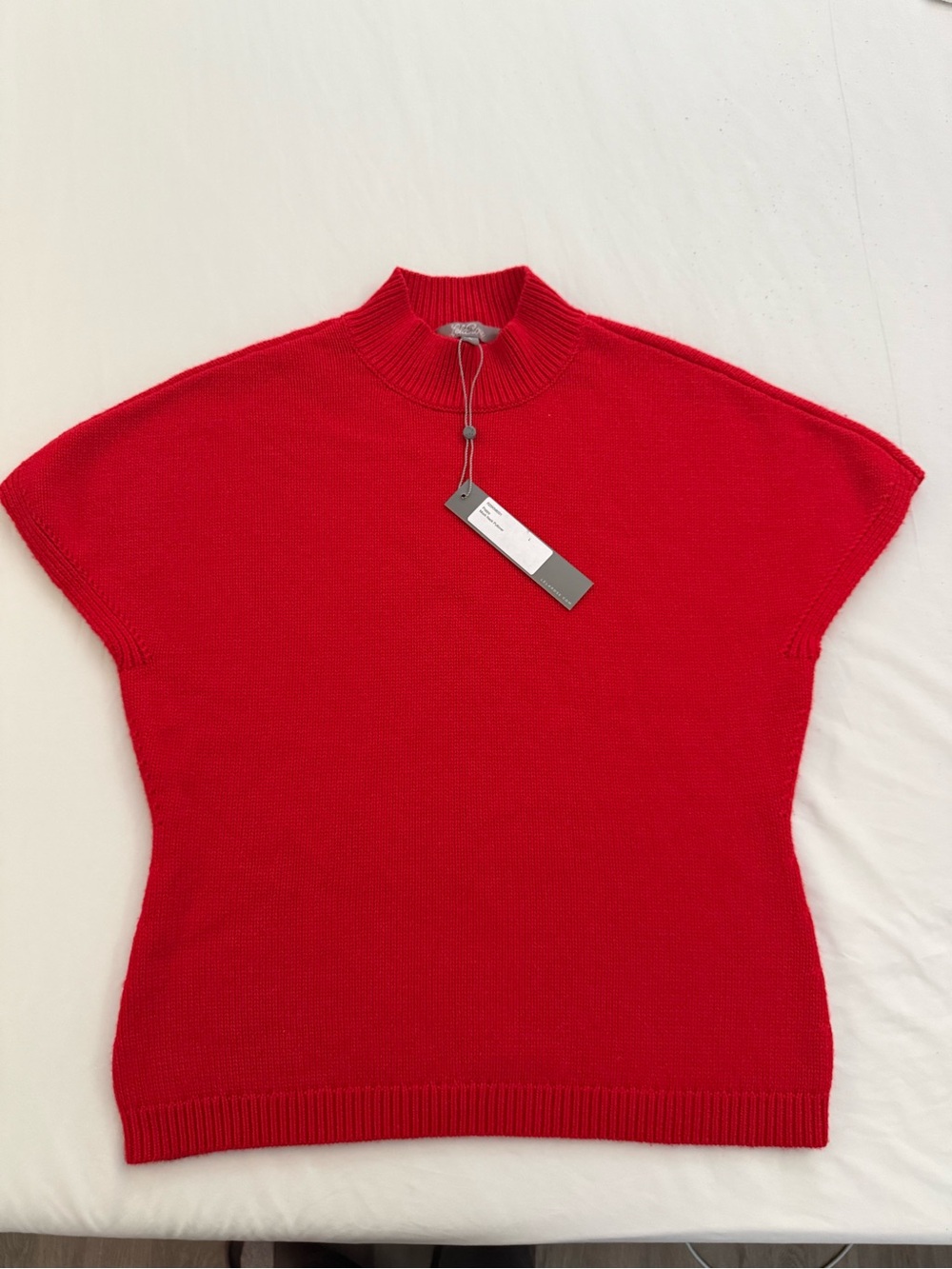 NWT Lela Rose | Red Poppy Mock Neck Wool & Cashmere Pullover | Large